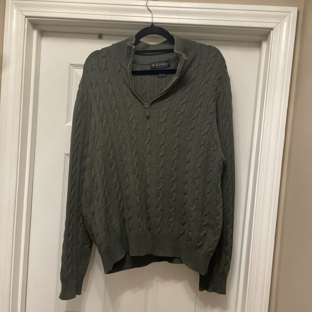 Brooks Brothers Italian Lambswool Cardigan in Green vintage